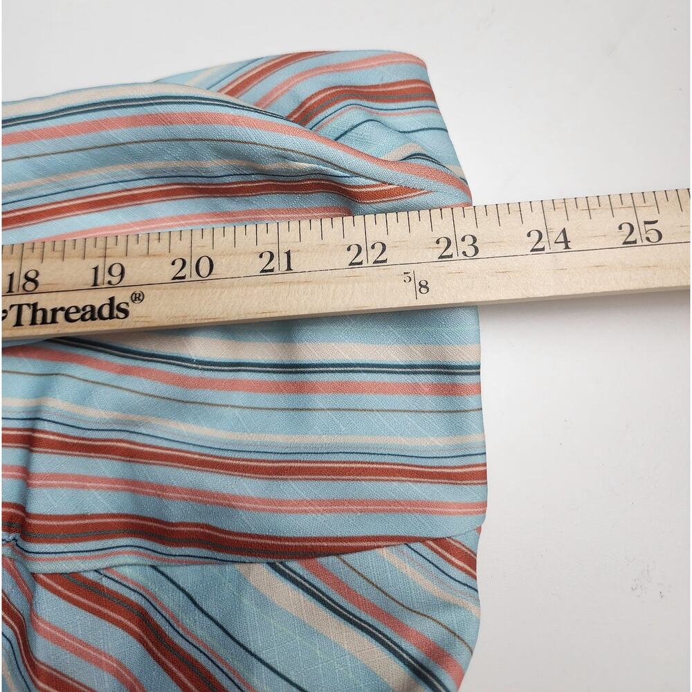 Unique Vintage Jumpsuit Women 3X Striped beachy Wide leg funky cropped Summer 70 - Picture 7 of 13